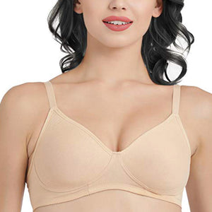 Enamor Side Support Non-Padded High Coverage Bra (Skin) - A042