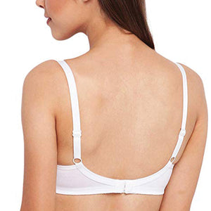 Enamor Side Support Non-Padded High Coverage Bra (WHITE) - A042