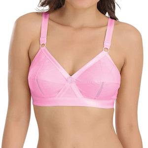 SONA Women Perfecto Full Coverage Non-Padded Cotton Bra Pink