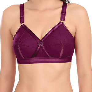 SONA Women Perfecto Full Coverage Non-Padded Cotton Bra Purple