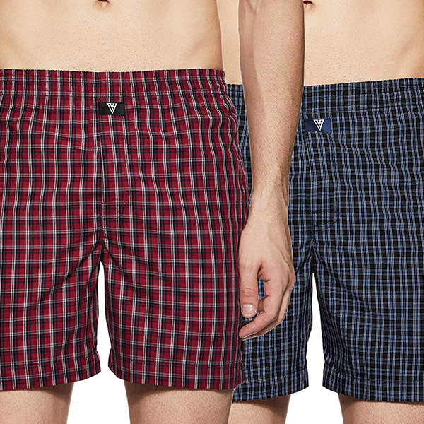 Van Heusen Checks Men Boxer Shorts (2Pcs Pack)- 10111 – HARSHU FASHION