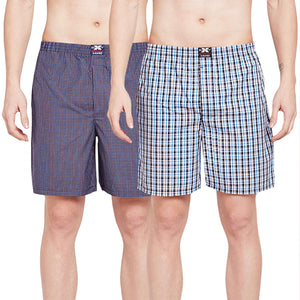 Body X Check Men Boxer Shorts (2Pcs Pack) - BX25