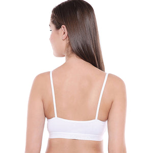 Bodycare Non-Padded Women Sports Bra (White) -1608
