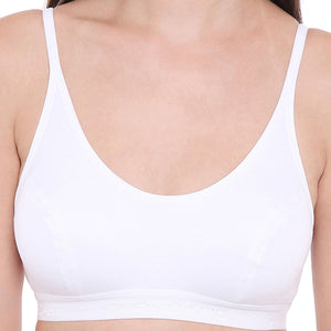 Bodycare Non-Padded Women Sports Bra (White) -1608