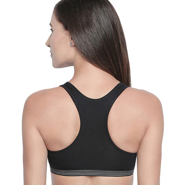 Buy Bodycare NonPadded Women Sports Bra (Black) -1616