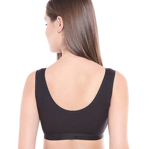 Bodycare Non-Padded Women Sports Bra (Black) -1607