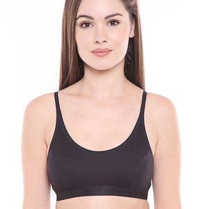 Bodycare Non-Padded Women Sports Bra (Black) -1608