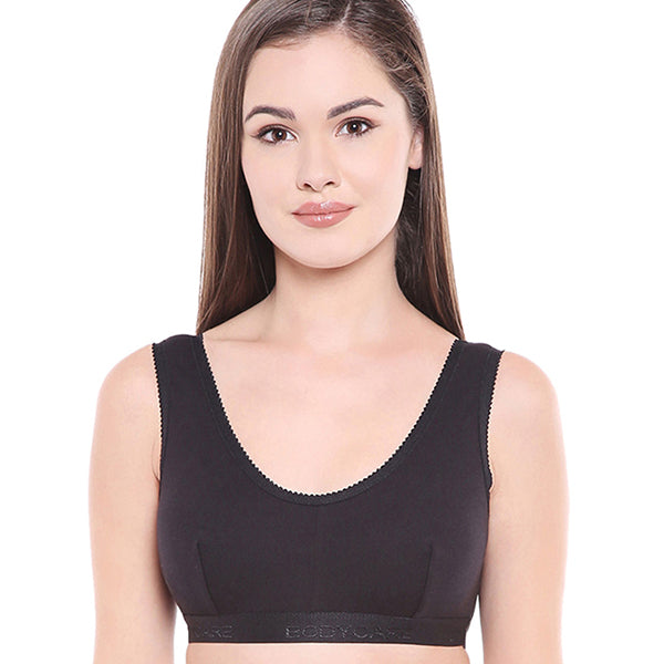 Bodycare Non-Padded Women Sports Bra (Black) -1607
