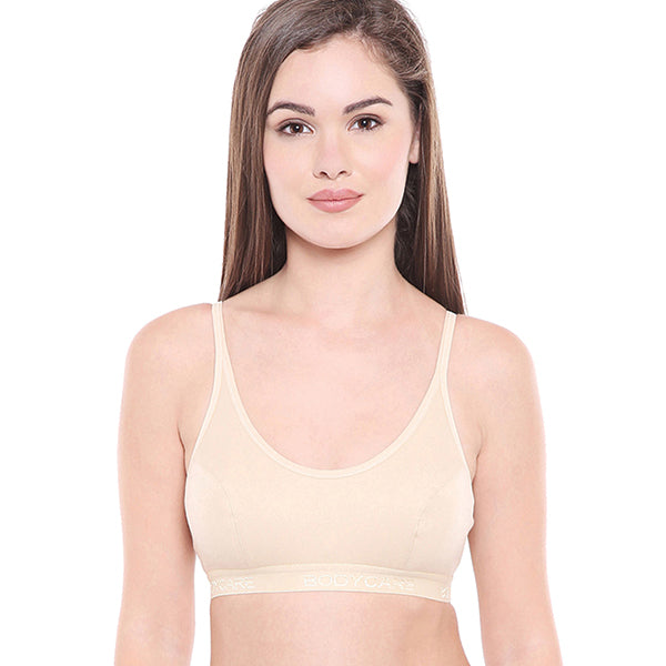 Bodycare Non-Padded Women Sports Bra (Skin) -1608