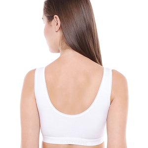 Bodycare Non-Padded Women Sports Bra (White) -1607
