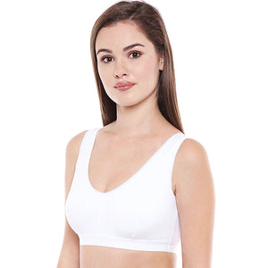 Bodycare Non-Padded Women Sports Bra (White) -1607