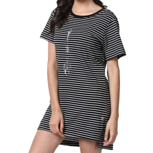 Enamor Women Cotton Long T-Shirt- EA61 - HARSHU FASHION