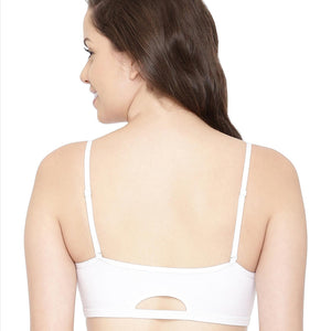 Enamor Women Basic Cotton Sports Bra 2pc Pack (White)-A022