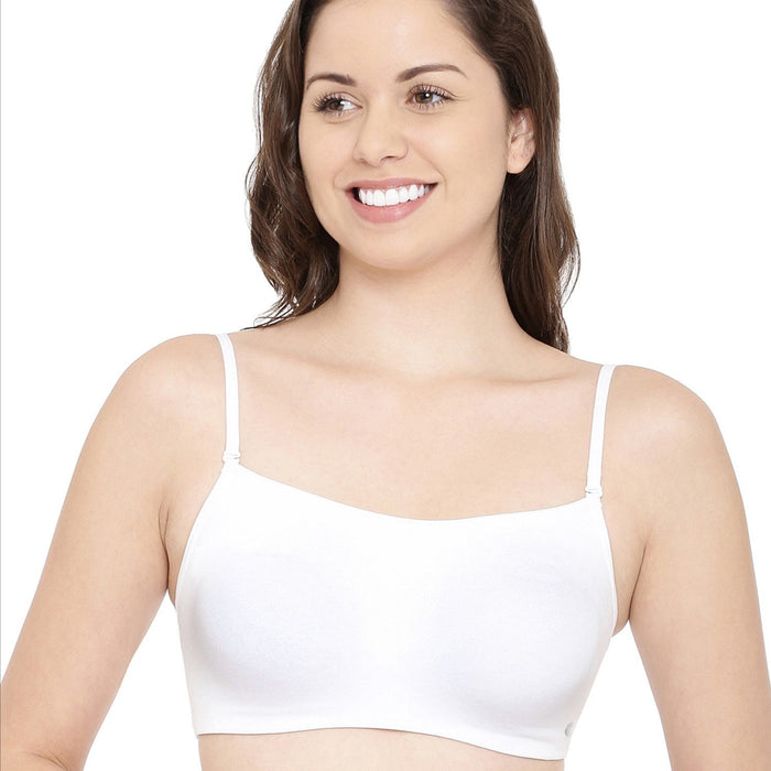 Enamor Women Basic Cotton Sports Bra 2pc Pack (White)-A022