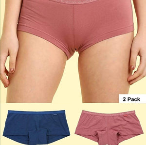 Van Heusen Panties Boy Short Plain Women (Pack of 2)- 22105 - HARSHU FASHION
