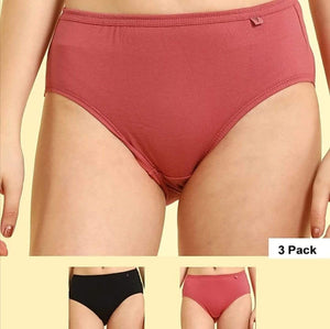 Van Heusen Hipster Plain Panties Women (Pack of 3)-11101 - HARSHU FASHION