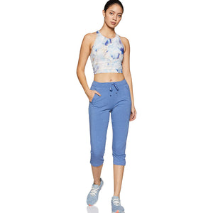 Van Heusen Women Athletic Straight Capri (Denim Melange) -55304