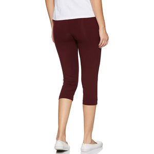 Van Heusen Women Athletic Straight Capri (Tawny Port) -55304