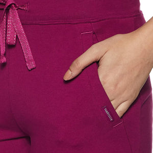 Van Heusen Women Athletic Lounge Pants with Pockets (Burgundy) -55303